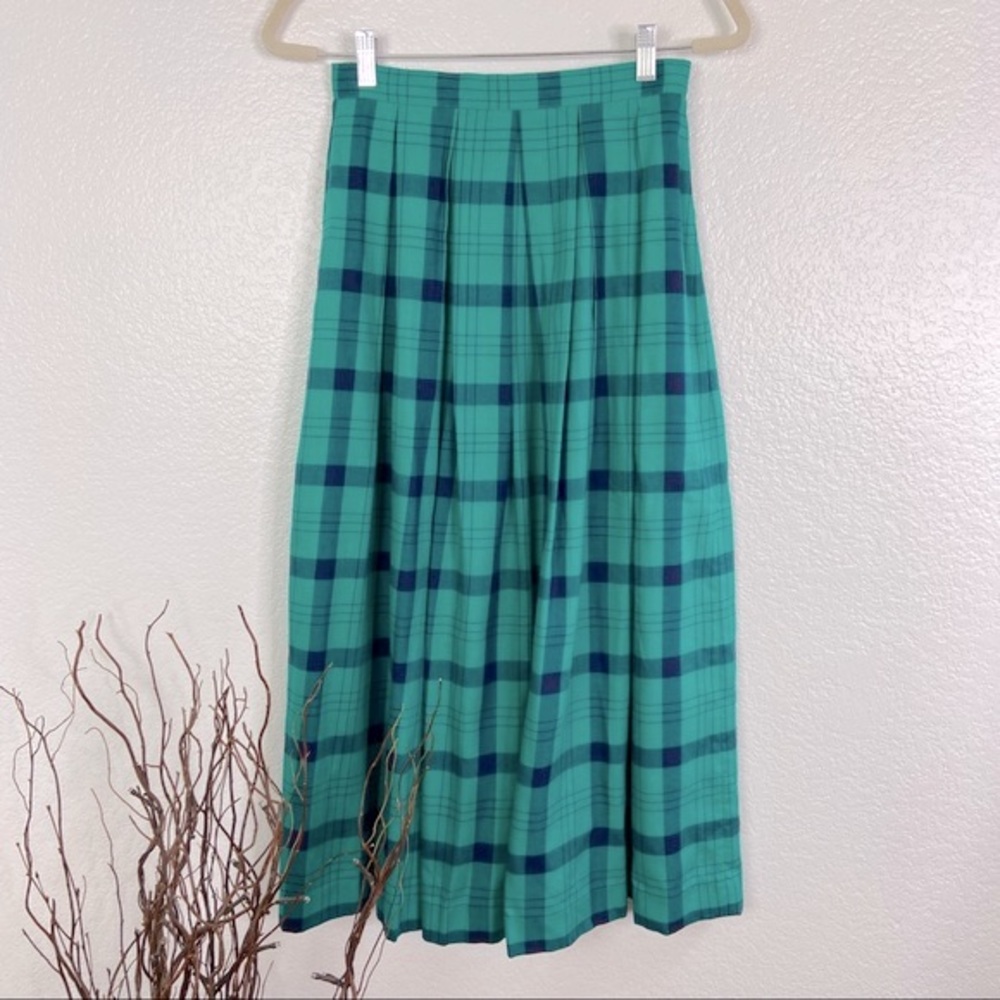 VINTAGE Plaid Maxi Skirt